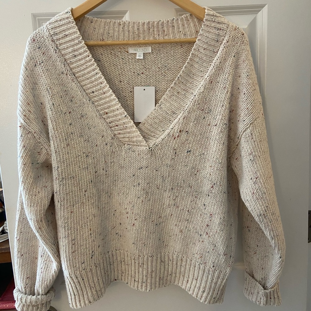 Deep v neck sweater